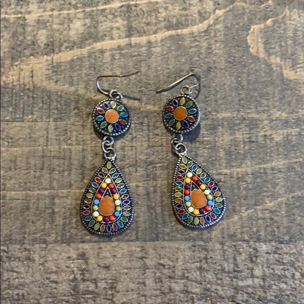 Multi-Colored Drop Earrings